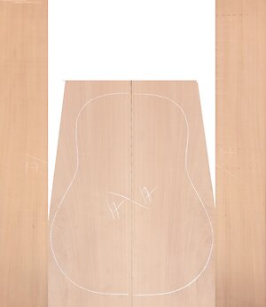 Acoustic Guitar backs and Sides. pear b&s